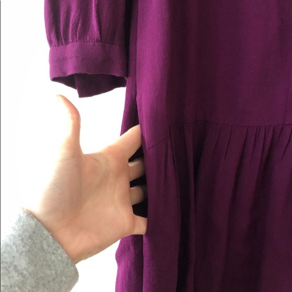 Anthro 🌸 Galina Pleated Drop-Waist Mini Dress - Picture 7 of 7